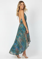 'Lagoon' Halter Neck Maxi Dress